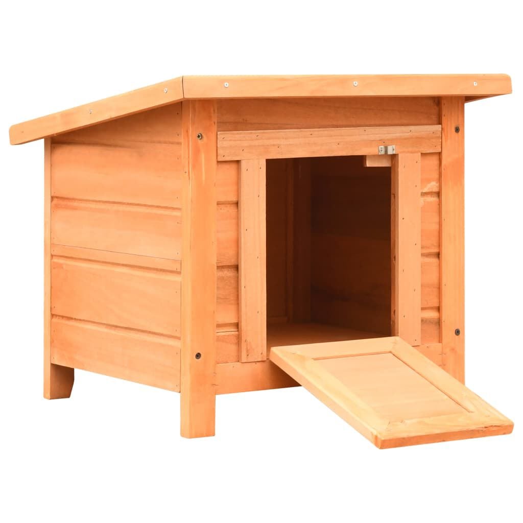 280043 - VIDA XL Shtëpi për mace, Dru Pishe dhe Bredhi i Fortë 50x46x43,5 cm