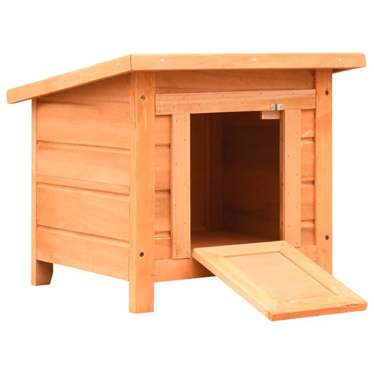 280043 - VIDA XL Shtëpi për mace, Dru Pishe dhe Bredhi i Fortë 50x46x43,5 cm