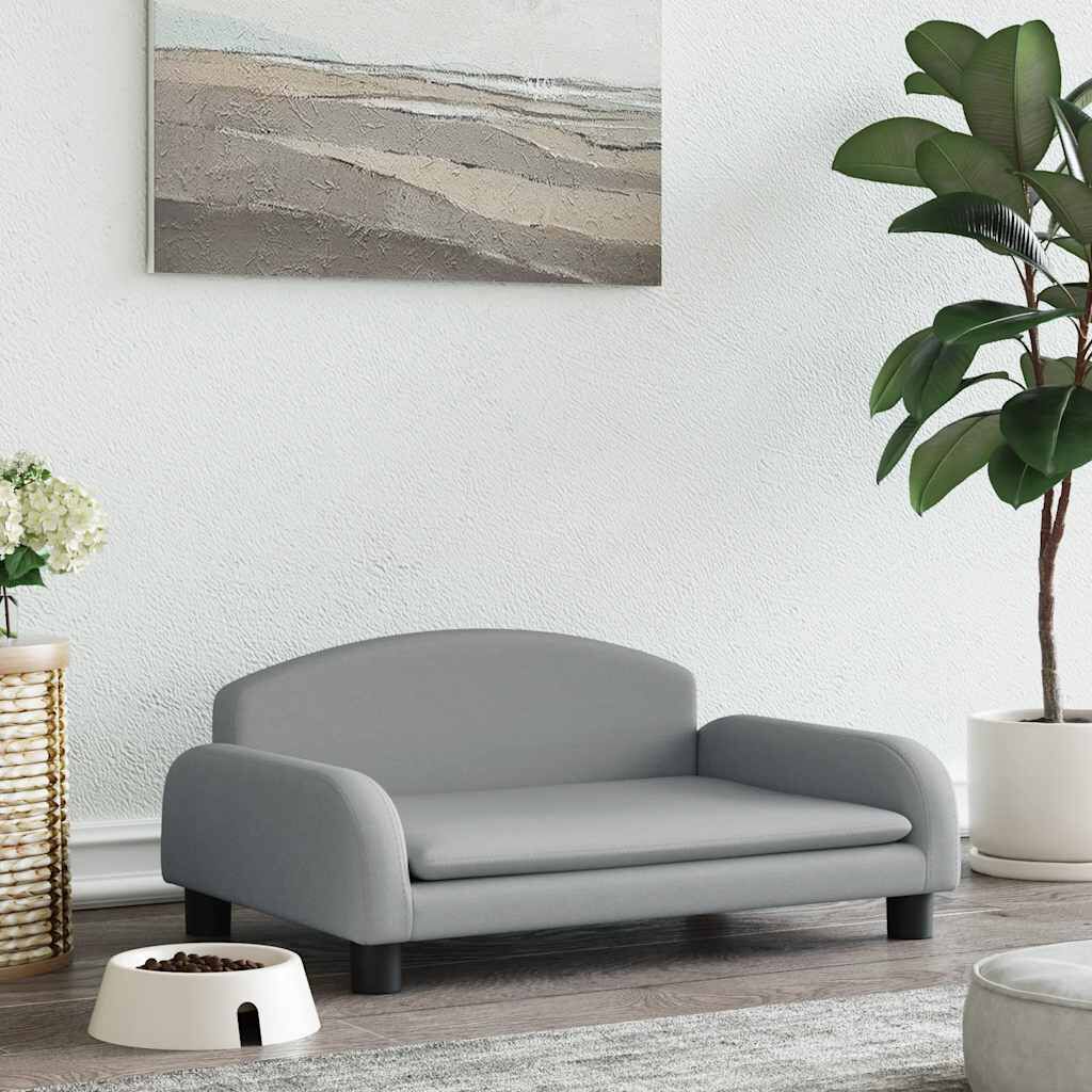 280055 - VIDA XL Shtrat për Qen, Gri e Çelët 70x45x30 cm, Material