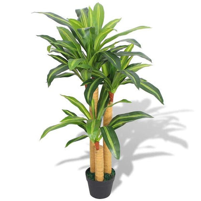334056 - VIDAXL Bimë Artificiale Dracaena me Vazo 100 cm Jeshile