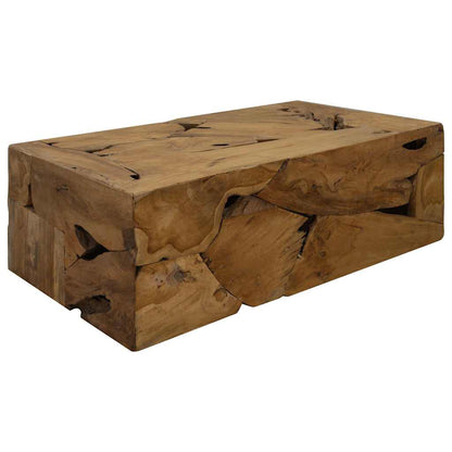 280067 - VIDAXL Tavolinë kafeje 90x50x30 cm Ngjyrë Tiku e Vërtetë Kafe