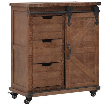 265064 - VIDA XL Dollap Ruajtjeje Dru Bredhi i Fortë 64x33,5x75 cm Kafe