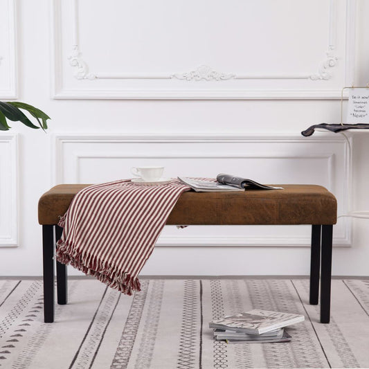 280070 - VIDA XL Stol 106 cm Lëkurë Faux Suede Kafe