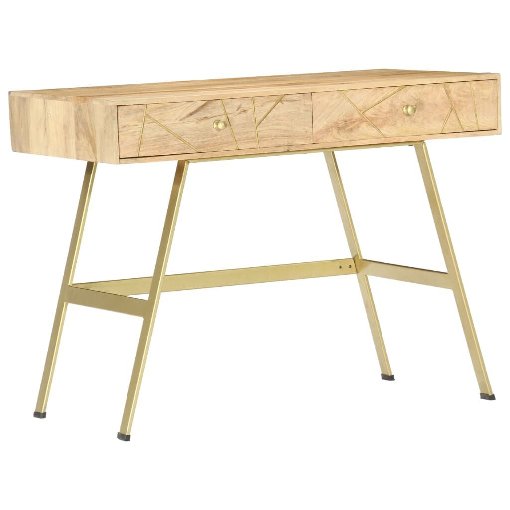 265078 - VIDAXL Tavolinë shkrimi me sirtarë 100x55x75 cm Dru mango i fortë
