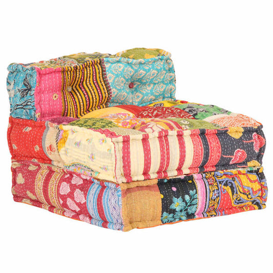 333166 - VIDAXL Pëlhurë Modulare Pouffe Patchwork