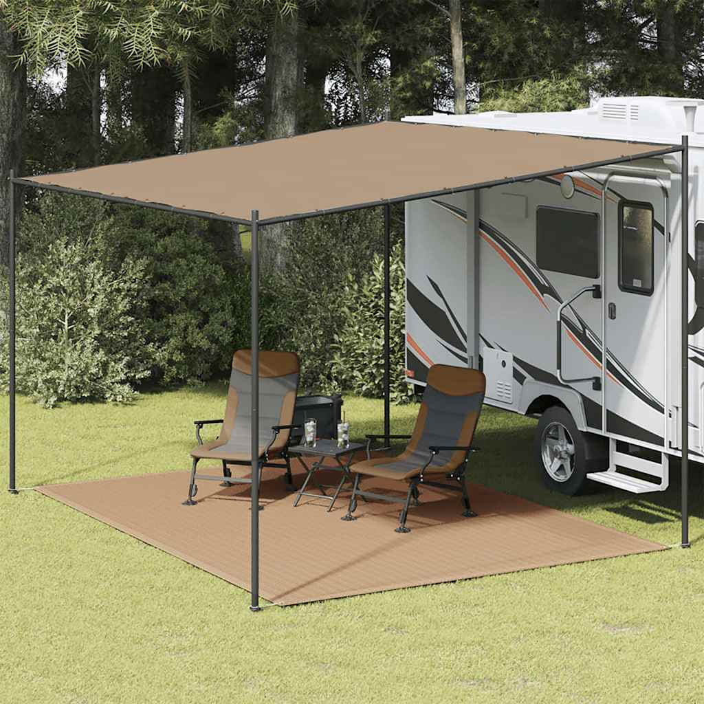 141573 - vidaXL Tapet për tendë (zeltteppich), taupe, 300×400 cm