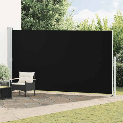 333439 - VIDAXL Tendë anësore e tërheqshme për verandë 200x500 cm e zezë