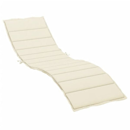 333252 - VIDAXL Jastëk për shezlong dielli, ngjyrë kremi 200x50x3 cm, prej pëlhure Oxford