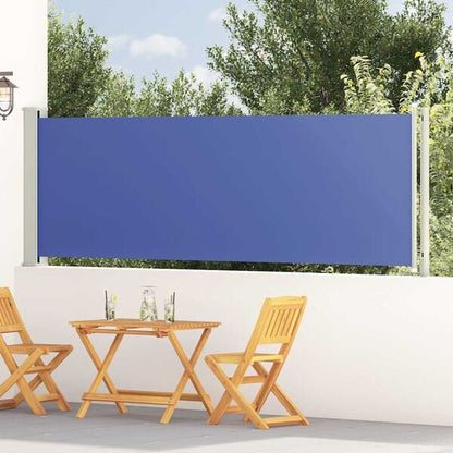 291116 - VIDAXL Tendë anësore e tërheqshme për verandë 117x600 cm, ngjyrë blu