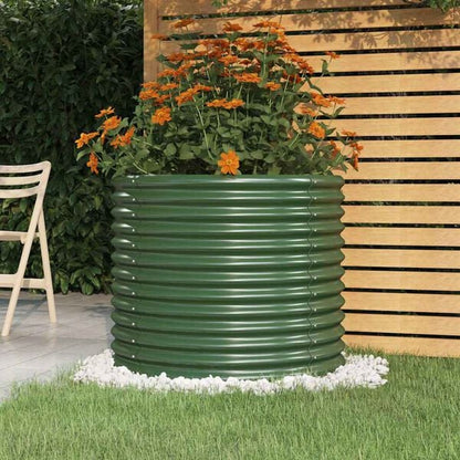 334109 - VIDAXL Vazo kopshti prej çeliku të galvanizuar 80x80x68 cm Jeshile