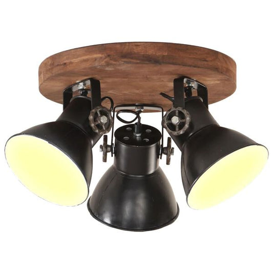 244476 - VIDAXL Llambë Tavani Industriale 25 W E Zezë 42x27 cm E27