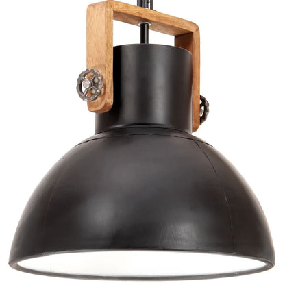 265141 - VIDA XL Llambë Industriale e Varur 25 W E Zezë e Rrumbullakët 40 cm E27