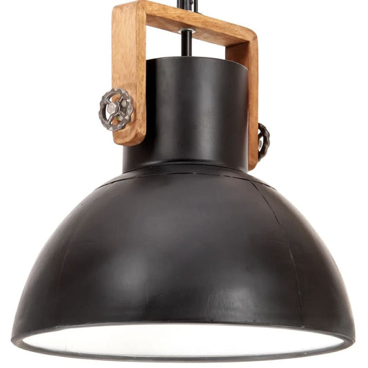 265141 - VIDA XL Llambë Industriale e Varur 25 W E Zezë e Rrumbullakët 40 cm E27