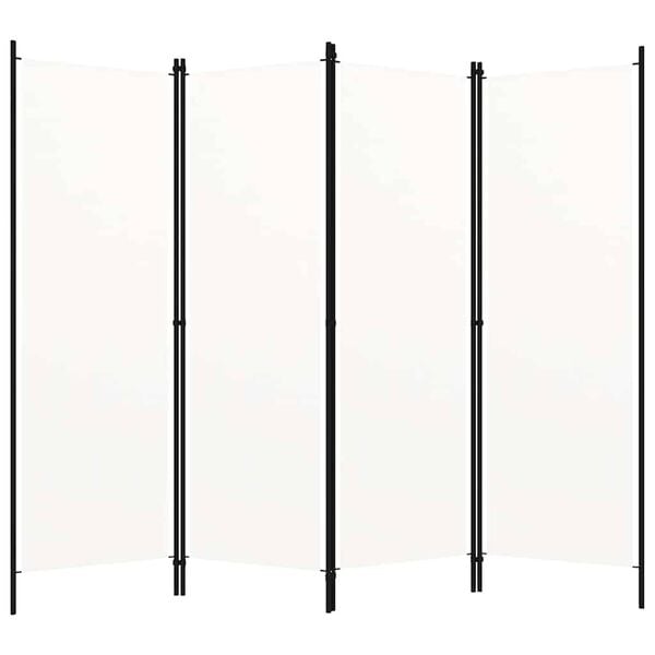 291130 - VIDA XL Ndarës Dhome me 4 Panele, i Bardhë 200x180 cm