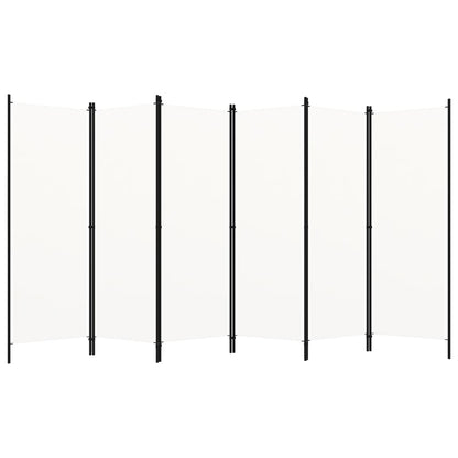280145 - VIDAXL Ndarës Dhome me 6 Panele, i Bardhë 300x180 cm