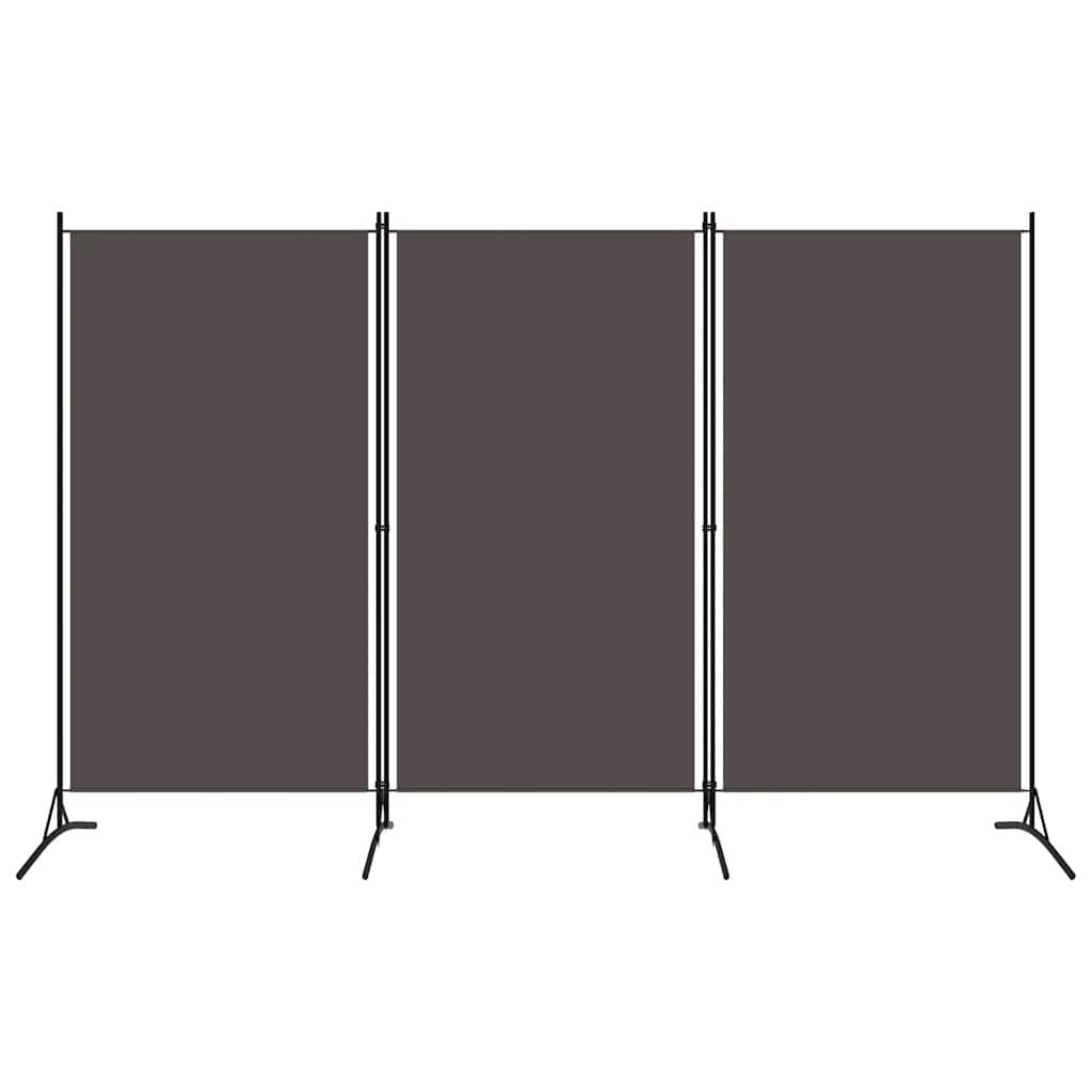 265143 - VIDA XL Ndarëse Dhome me 3 Panele, Ngjyrë Antraciti 260x180 cm, Pëlhurë