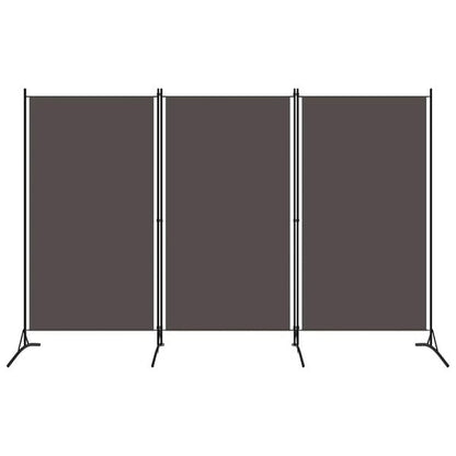 291133 - VIDAXL Ndarëse Dhome me 3 Panele, Ngjyrë Antraciti 260x180 cm, Pëlhurë