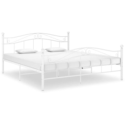 265146 - VIDA XL Kornizë shtrati pa dyshek, metal i bardhë 160x200 cm