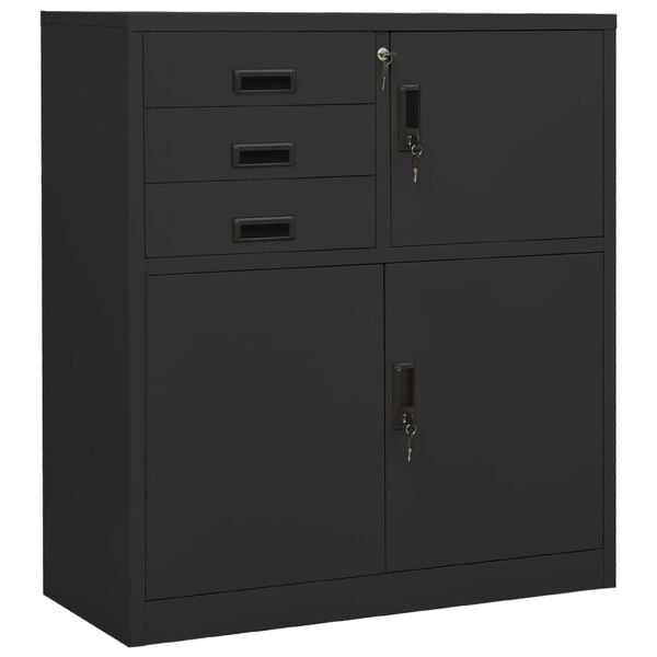 244493 - VIDAXL Dollap Zyre Antracit 90x40x102 cm, Çelik
