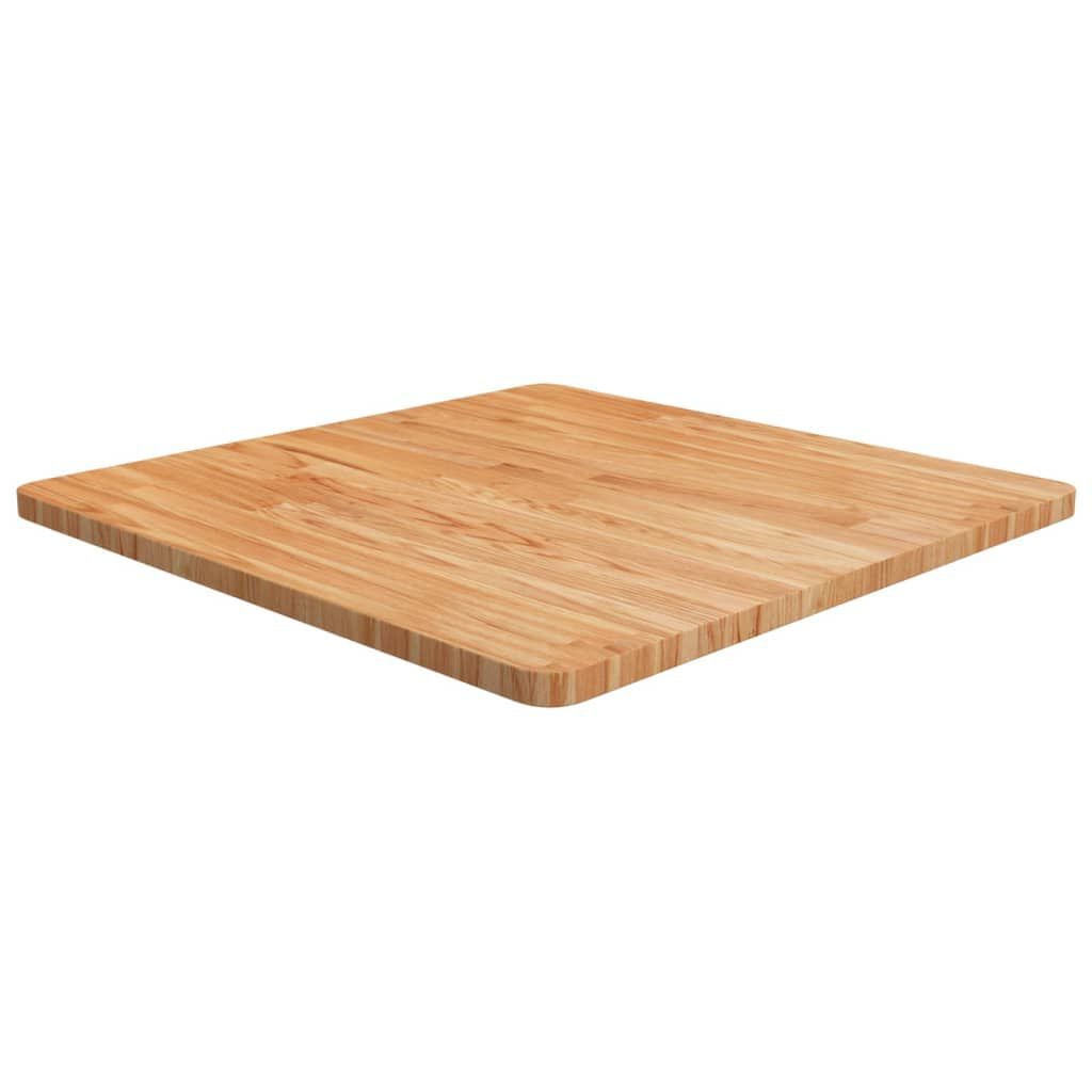 265156 - VIDA XL Sipërfaqe Tavoline Katrore Ngjyrë Kafe e Çelët 70x70x2,5cm Dru Lisi i Trajtuar
