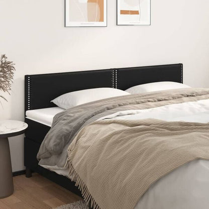 291155 - VIDAXL Kokë Shtrati e Zezë 180x5x78/88 cm Lëkurë Artificiale