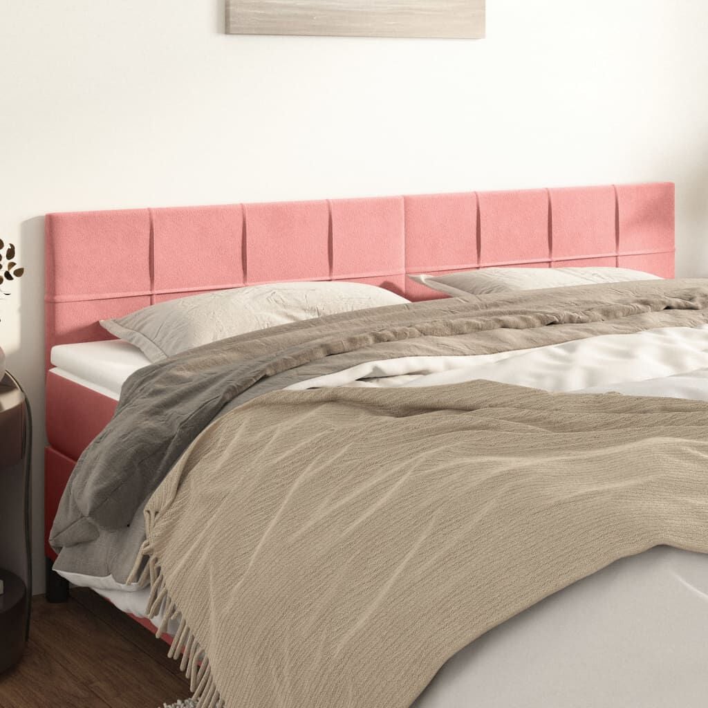 280168 - VIDA XL Koka e shtratit Rozë 160x5x78/88 cm, Kadife