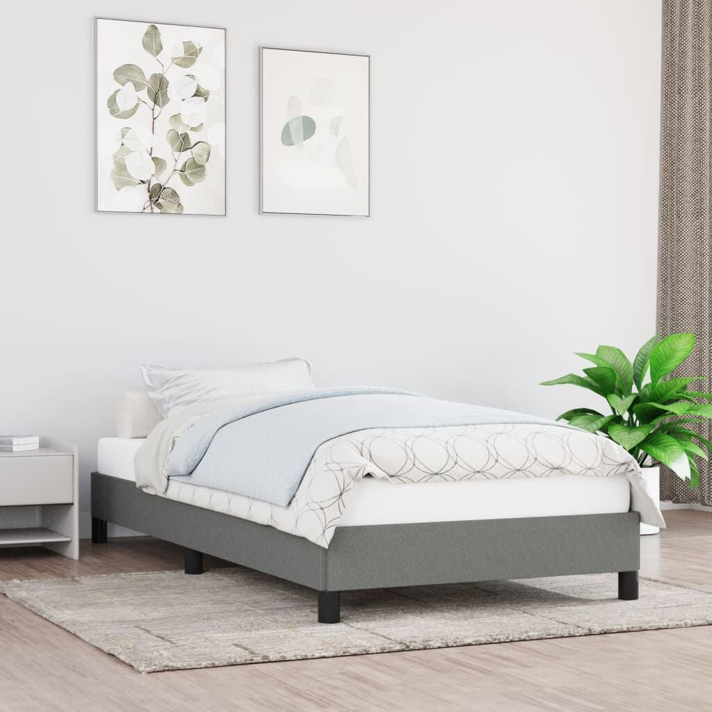280175 - VIDAXL Kornizë shtrati pa dyshek, ngjyrë gri e errët 80x200 cm, material
