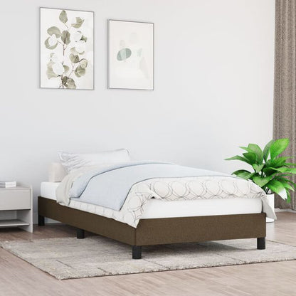 333154 - VIDAXL Kornizë shtrati pa dyshek, ngjyrë kafe e errët 80x200 cm, material