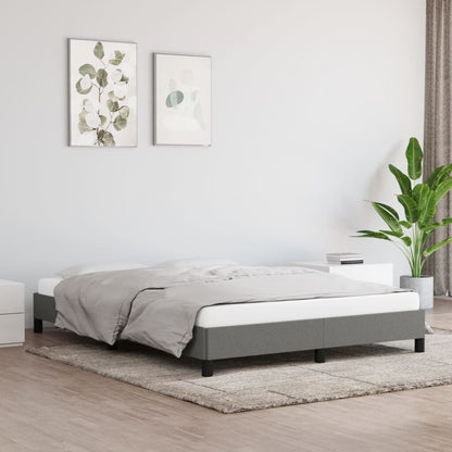 280177 - VIDAXL Kornizë shtrati pa dyshek, ngjyrë gri e errët 140x190 cm, material