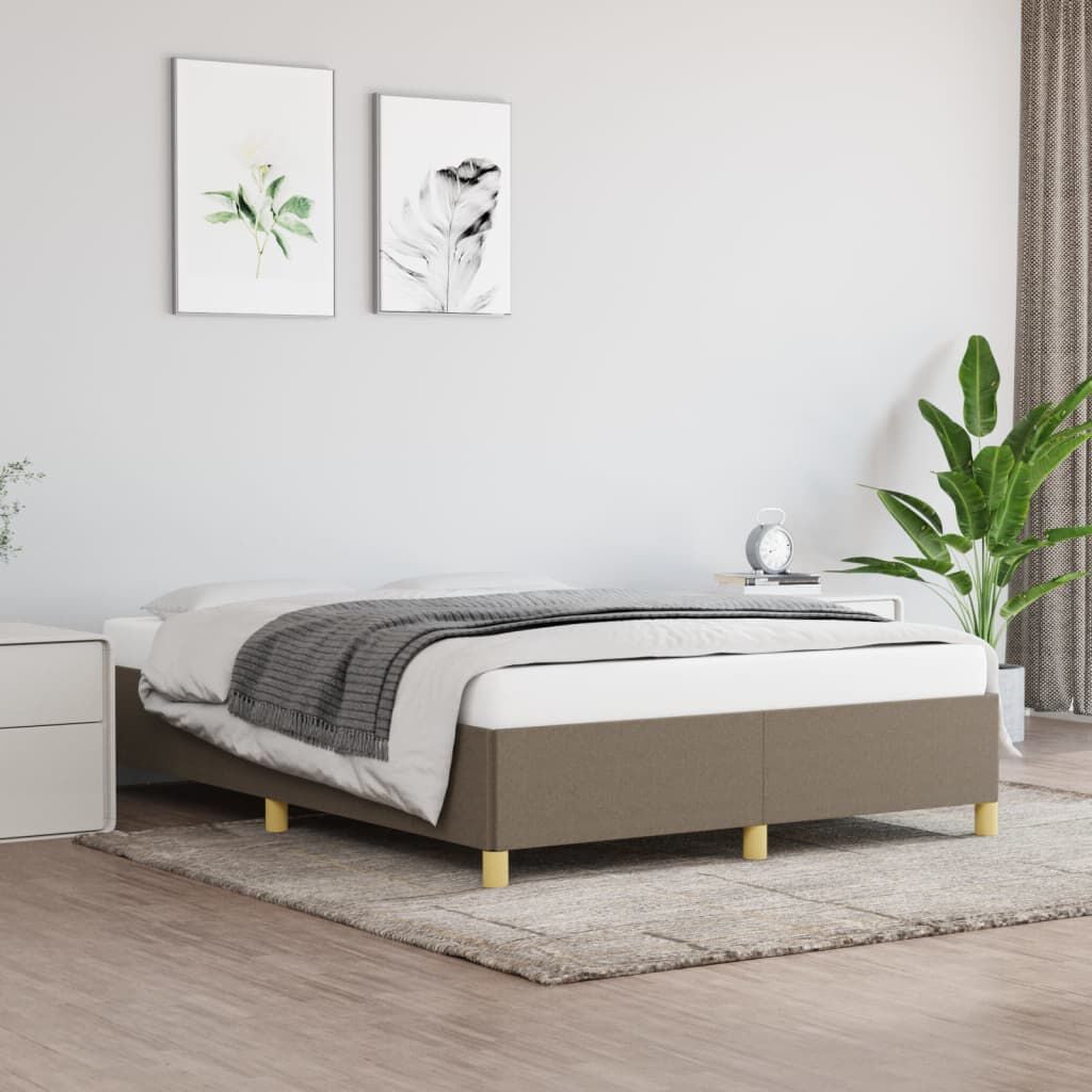 265165 - VIDA XL Kornizë shtrati pa dyshek, ngjyrë taupe 140x200 cm, material
