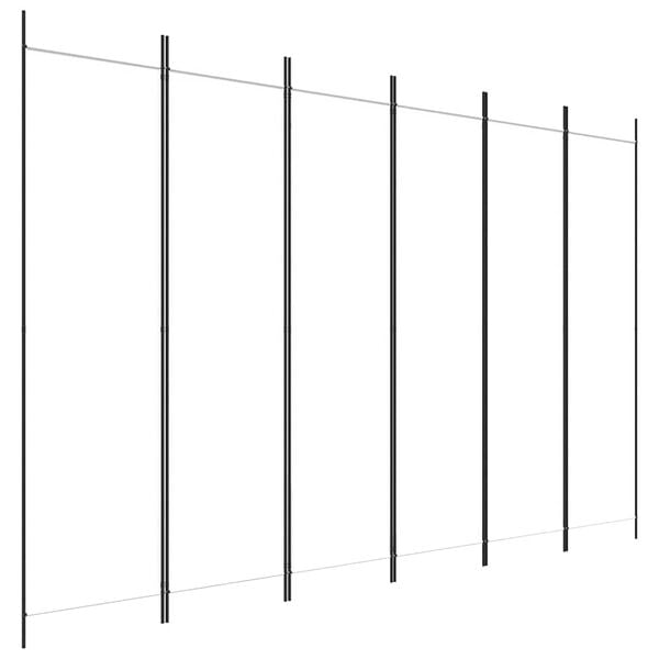 291170 - VIDAXL Ndarës Dhome me 6 Panele, i bardhë 300x200 cm, material