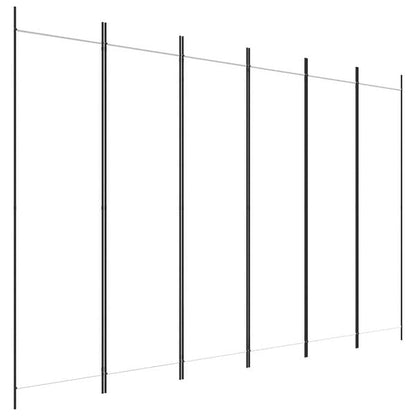 291170 - VIDAXL Ndarës Dhome me 6 Panele, i bardhë 300x200 cm, material
