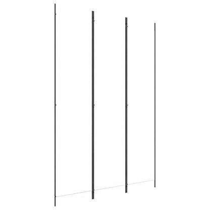 291172 - VIDAXL Ndarëse Dhome me 3 Panele, E Bardhë 150x220 cm, Pëlhurë