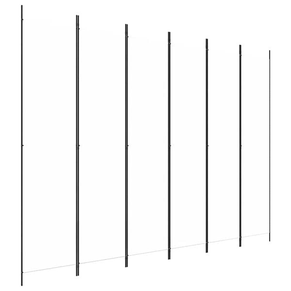 291174 - VIDAXL Ndarës Dhome me 6 Panele, i Bardhë 300x220 cm, Material