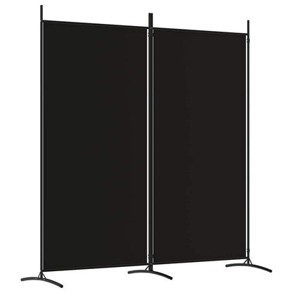 291176 - VIDAXL Ndarës Dhome me 2 Panele, Ngjyrë e Zezë 175x180 cm, Pëlhurë