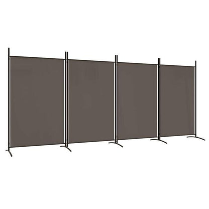 334137 - VIDAXL Ndarëse Dhome me 4 Panele, Ngjyrë Antraciti 346x180 cm, Pëlhurë