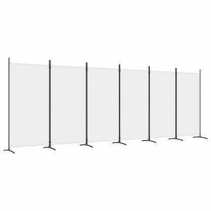 291178 - VIDAXL Ndarës Dhome me 6 Panele, i Bardhë 520x180 cm, Material