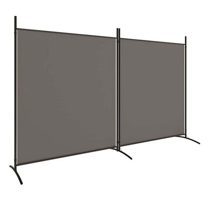 291180 - VIDAXL Ndarëse Dhome me 2 Panele, Ngjyrë Antraciti 348x180 cm, Pëlhurë