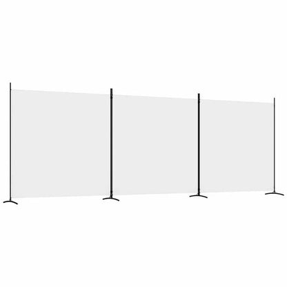 291181 - VIDAXL Ndarës Dhome me 3 Panele, i Bardhë, 525x180 cm, Material