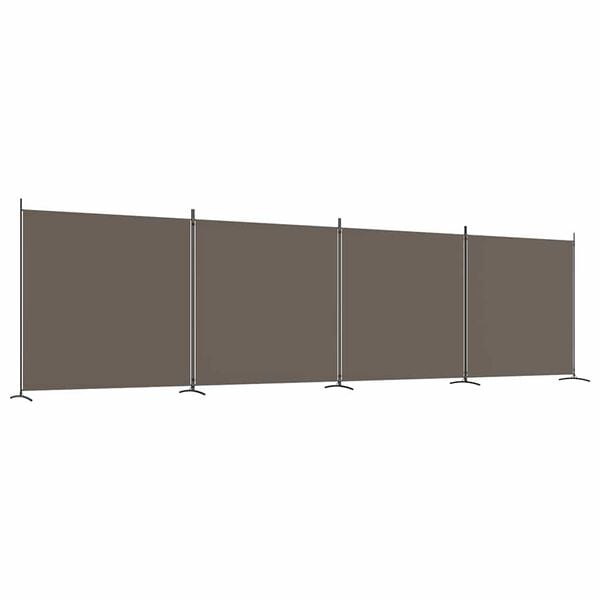334139 - VIDAXL Ndarëse Dhome me 4 Panele, Ngjyrë Antraciti 698x180 cm, Pëlhurë