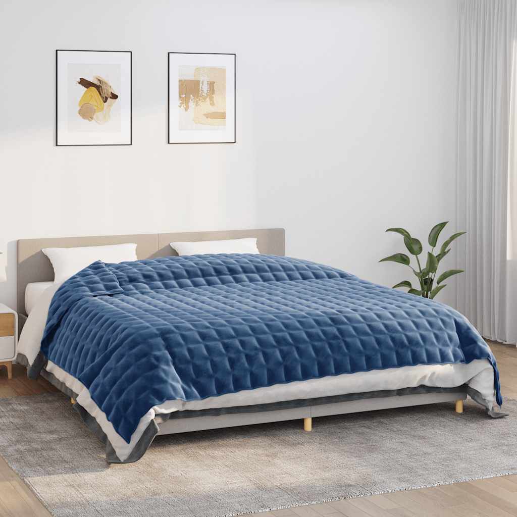 280198 - VIDAXL Batanije me Pesha Blu 220x260 cm 15 kg Pëlhurë