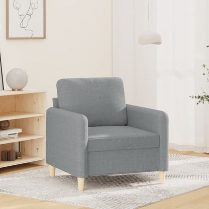 291203 - VIDA XL Kolltuk Divani Gri i Çelët 60 cm Pëlhurë