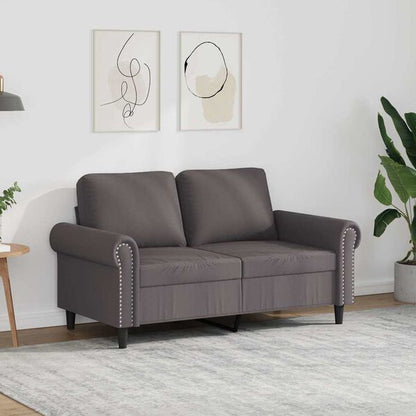 333304 - VIDAXL Divan 2-Vendësh Gri 120 cm Lëkurë artificiale