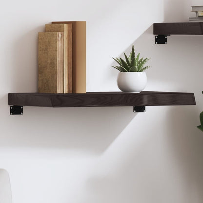 280240 - VIDAXL Raft Muri Ngjyrë Kafe 60x40x(2-6) cm Lisi i Trajtuar
