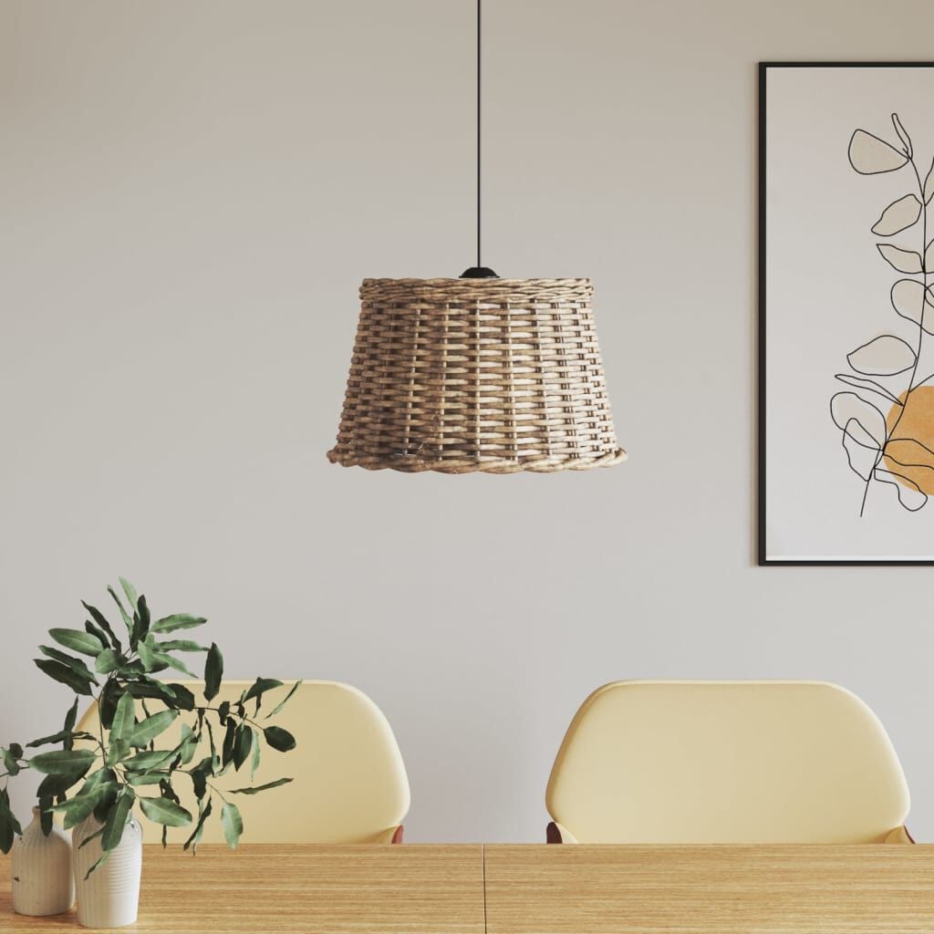 280242 - VIDAXL Llambë Tavani Ngjyrë Kafe Ø45x28 cm prej xunkthi