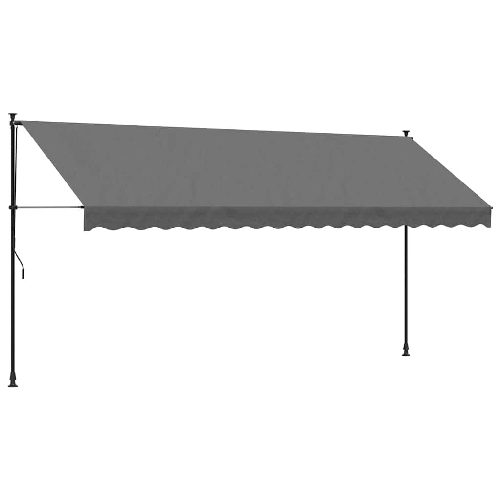 280252 - VIDAXL Tendë e tërheqshme Antracit 400x150 cm Pëlhurë dhe çelik