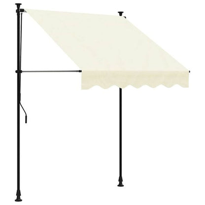 333236 - VIDA XL Tendë e tërheqshme krem 150x150 cm, Pëlhurë dhe çelik