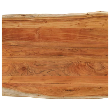 265239 - VIDAXL Sipërfaqe Tavoline Drejtkëndëshe prej Druri të Masturbuar me Skaje Akazie 90x80x2,5 cm