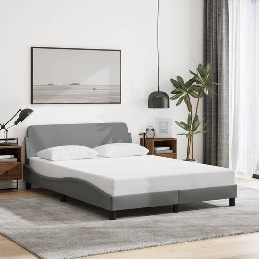 280275 - VIDA XL Kornizë shtrati "Dover" Gri e çelët 120x200 cm Pëlhurë