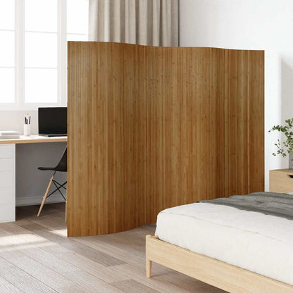 280282 - VIDA XL Ndarës Dhome Ngjyrë Kafe Gjerësia 250 cm Lartësia 165 cm Bambu